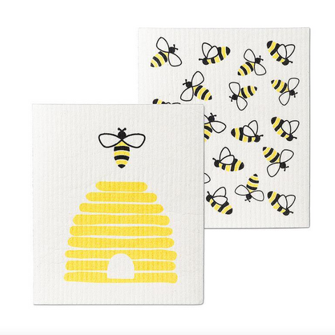 Bee & Beehive | Swedish Dishcloth 2 Pack