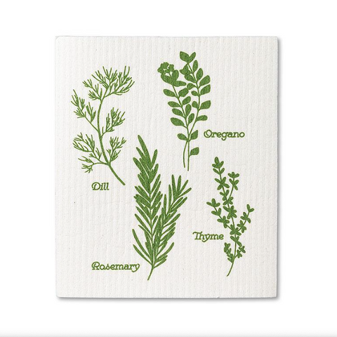 Assorted Herbs | Swedish Dishcloth 2 Pack