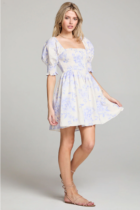 Floras Mini Dress - Bluebell
