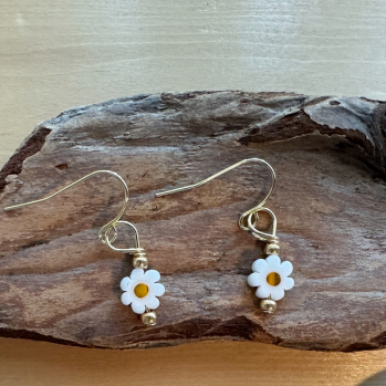Beaded Bloom Earrings | Gold or Silver