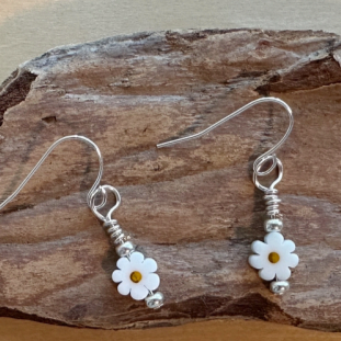 Beaded Bloom Earrings | Gold or Silver