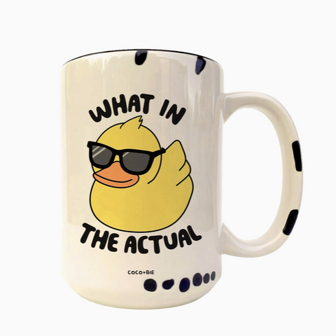 What In The Actual Duck Mug | Yellow