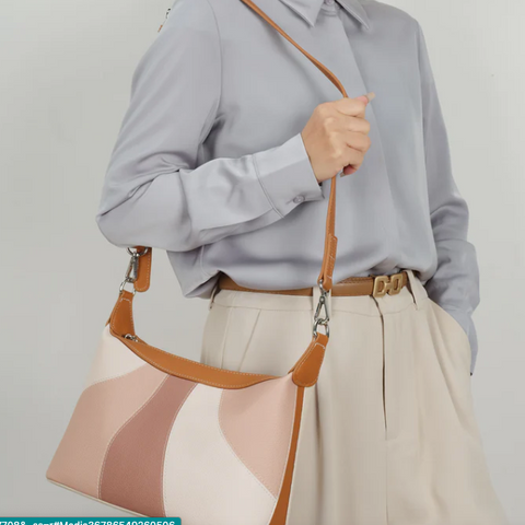 The 'JIA' Shoulder Bag Crossbody #7363 | Taupe Mix