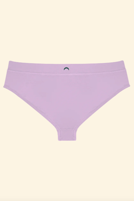 Purple underwear on a beige background