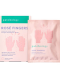 Two 'Rose Fingers' hand mask packages by Patchology on a white background