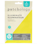 Patchology Illuminate facial mask packaging on a website page