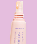 Patchology Rose Lips Hydrating Sleeping Mask on a website page with a pink background
