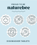 Collection of naturebee brand icons on a light blue background