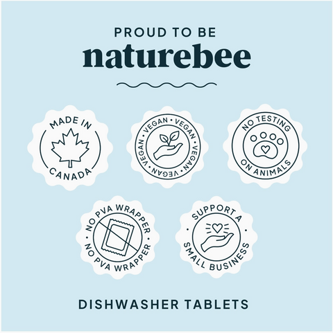 Collection of naturebee brand icons on a light blue background