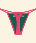 Pink thong on a beige background