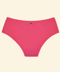 Pink underwear with a brand logo on a beige background