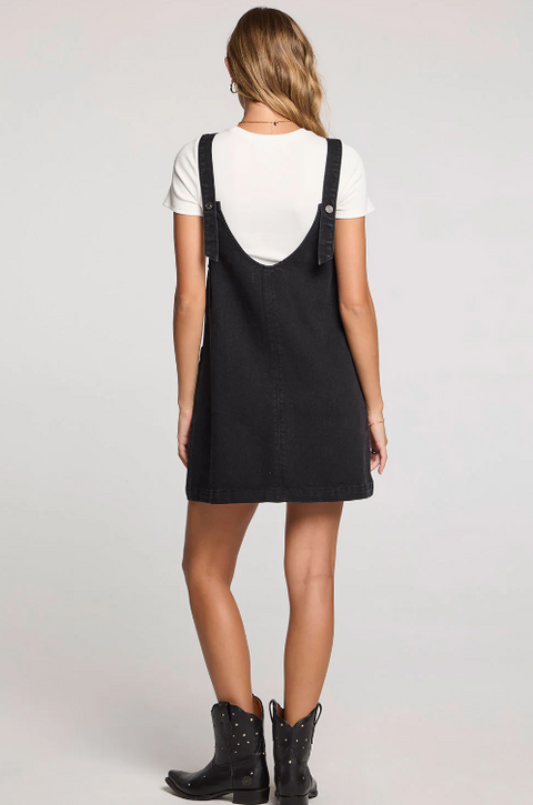Alayna Mini Dress - Washed Black