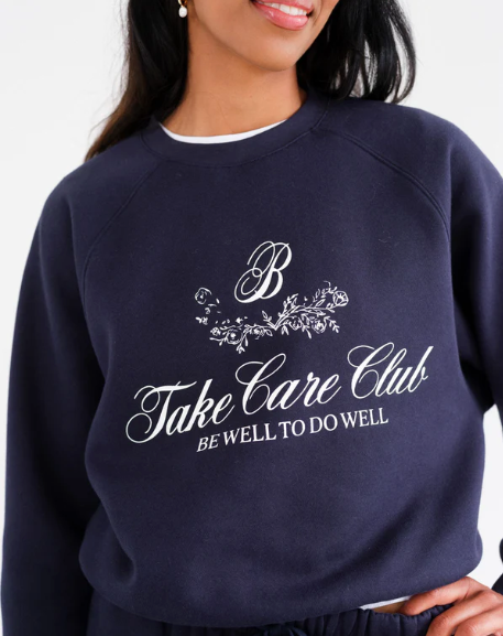 Take Care Perfect Crew | Navy With White