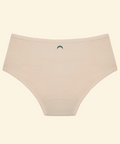 Beige high-waisted underwear on a beige background