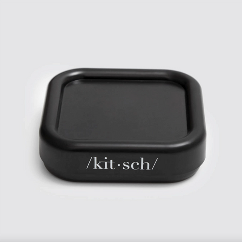 Black container with 'kitsch' branding on a light gray background