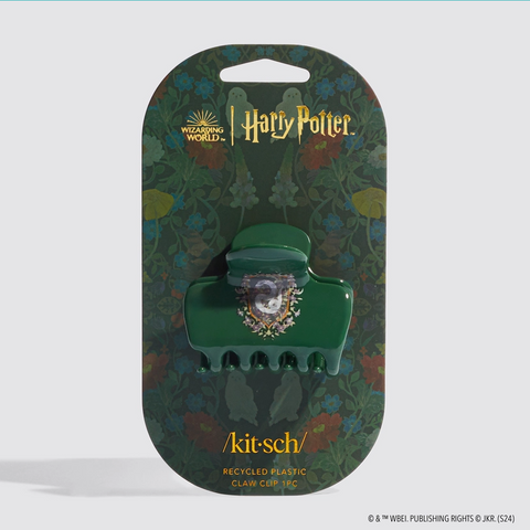 Green claw clip in packaging with 'Harry Potter' branding on a light gray background