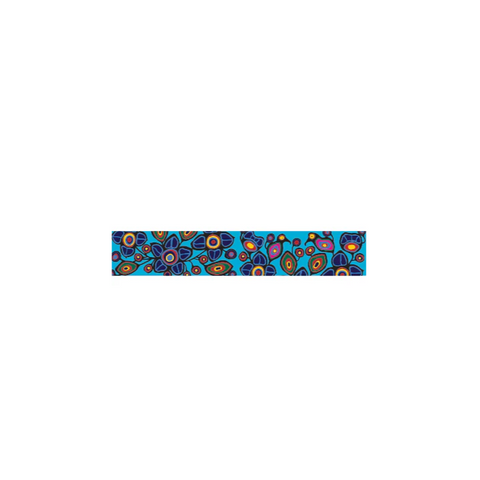 Colorful patterned bar on a white background