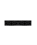 Black patterned bar on a white background