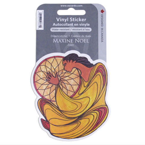 Vinyl sticker with artistic design on a white background