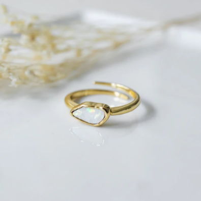 Opal Pebble Ring | Silver or Gold