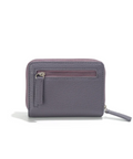 Gray wallet with a strap on a white background, displayed on a product page.