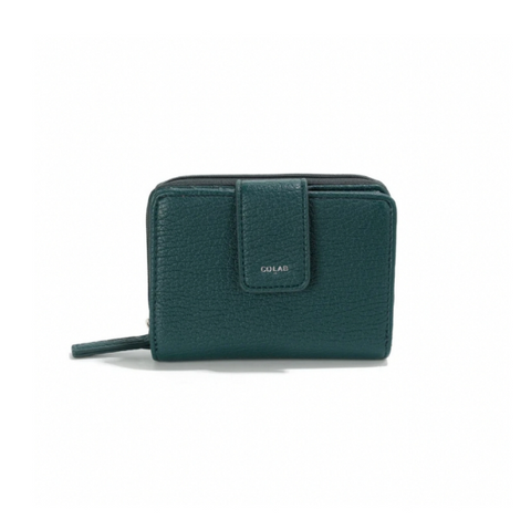 Green wallet with 'Colab' branding on a white background
