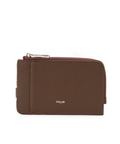 Brown wallet with 'Colibr' branding on a white background