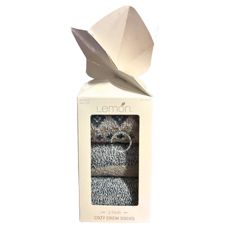 Lemon - 3pk Tootsie Roll Crew Socks | Navy Combo