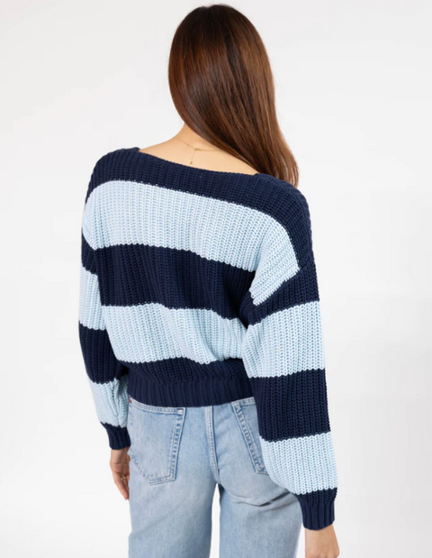 Gracie Cardigan | Blue Stripe