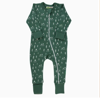2 Way Zip Romper | Mountains
