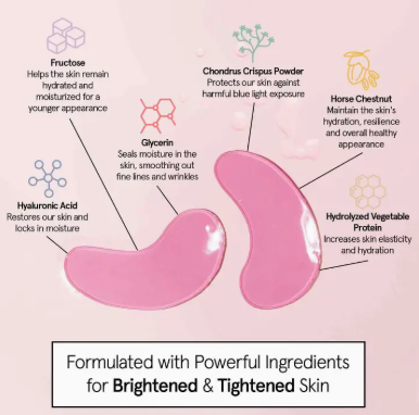 Pink Moisturizing Under Eye Masks | 24 Pairs