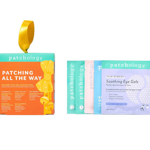 Patchology eye care products on a computer screen with a white background