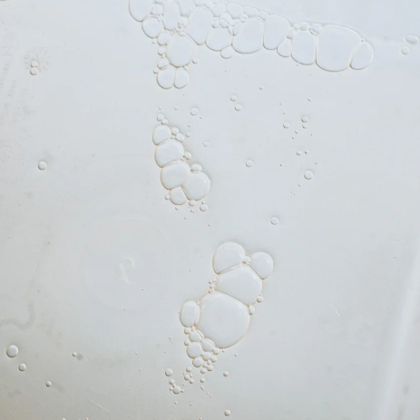 Bubbles on a white background