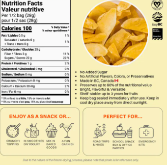 Yogurt Crunch | Freeze Dried Sliced Mango