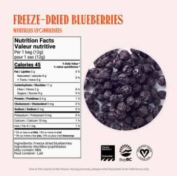 Yogurt Crunch | Freeze Dried Blueberries - Snack Size