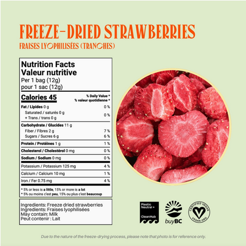 Freeze Dried Strawberries - Snack Size