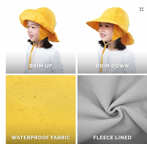 Kids Waterproof Rain Hats | Yellow
