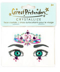 Packaging of Great Pretenders Crystallize face crystals with face illustrations on a white background.