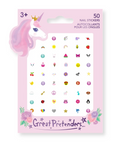 Pack of nail stickers with a unicorn design on the packaging, featuring the brand 'Great Pretenders'.