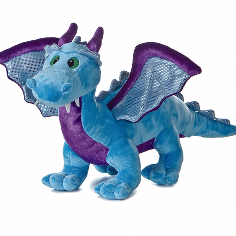 Dinos & Dragons - 18" Blue Dragon Blush Toy