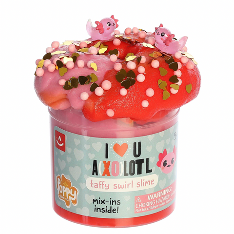 Taffy Swirl Slime - Poppy Slime Co.™ - I ❤️ U Axolotl Slime