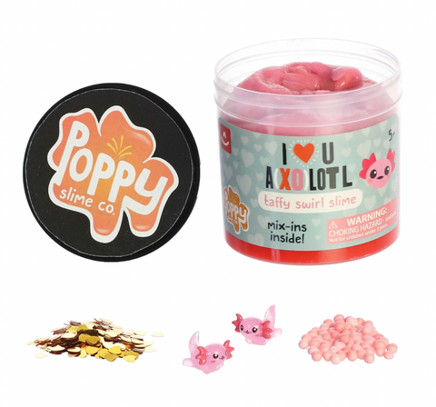 Taffy Swirl Slime - Poppy Slime Co.™ - I ❤️ U Axolotl Slime