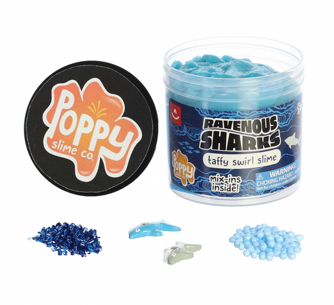 Taffy Swirl Slime - Poppy Slime Co.™ - Ravenous Sharks Slime
