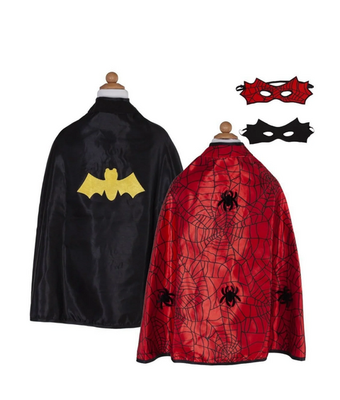 Reversible Spider & Bat Cape with Mask | Kids Costume