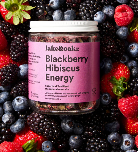 Superfood Tea Blend | Blackberry Hibiscus Energy - 24 Cups