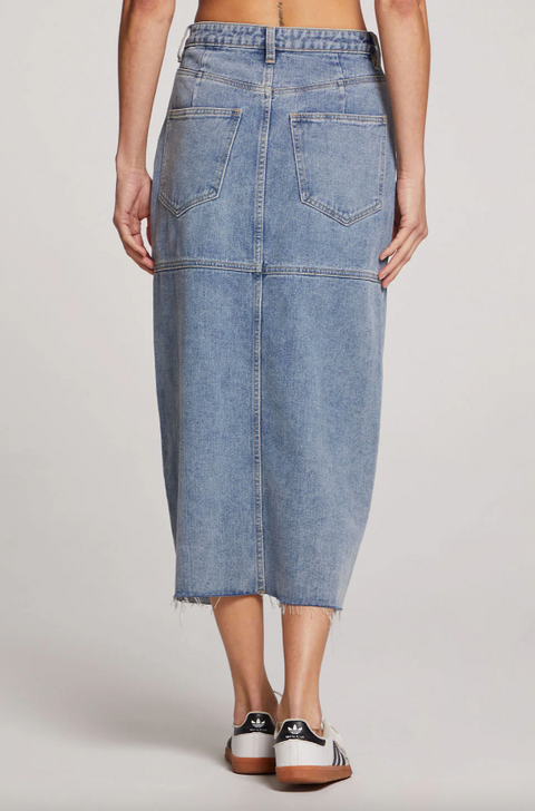 Parker Midi Skirt | Stonewash Denim