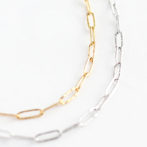 Paperclip Chain Necklace | Gold Or Silver