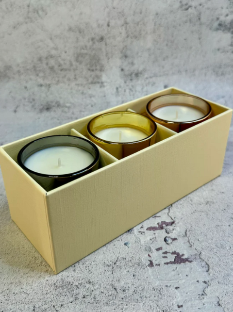 Medicine Box Collection | Ivory Coconut Wax Candles 3Pk