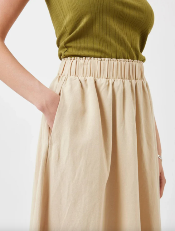 MINIMUM - RAGNAS MIDI SKIRT | BROWN RICE