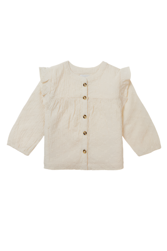 NOPPIES - GIRLS BLOUSE VIERA LONGSLEEVE | BUTTERCREAM